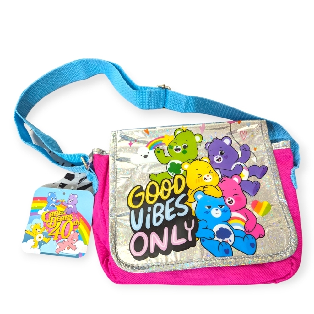 New Care Bears Purse 40th Anniversary Good Vibes Only Care Bears Shoulder Bag